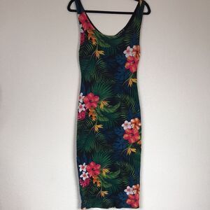FLORAL POPULAR BASIC WOMEN DRESS SIZE M